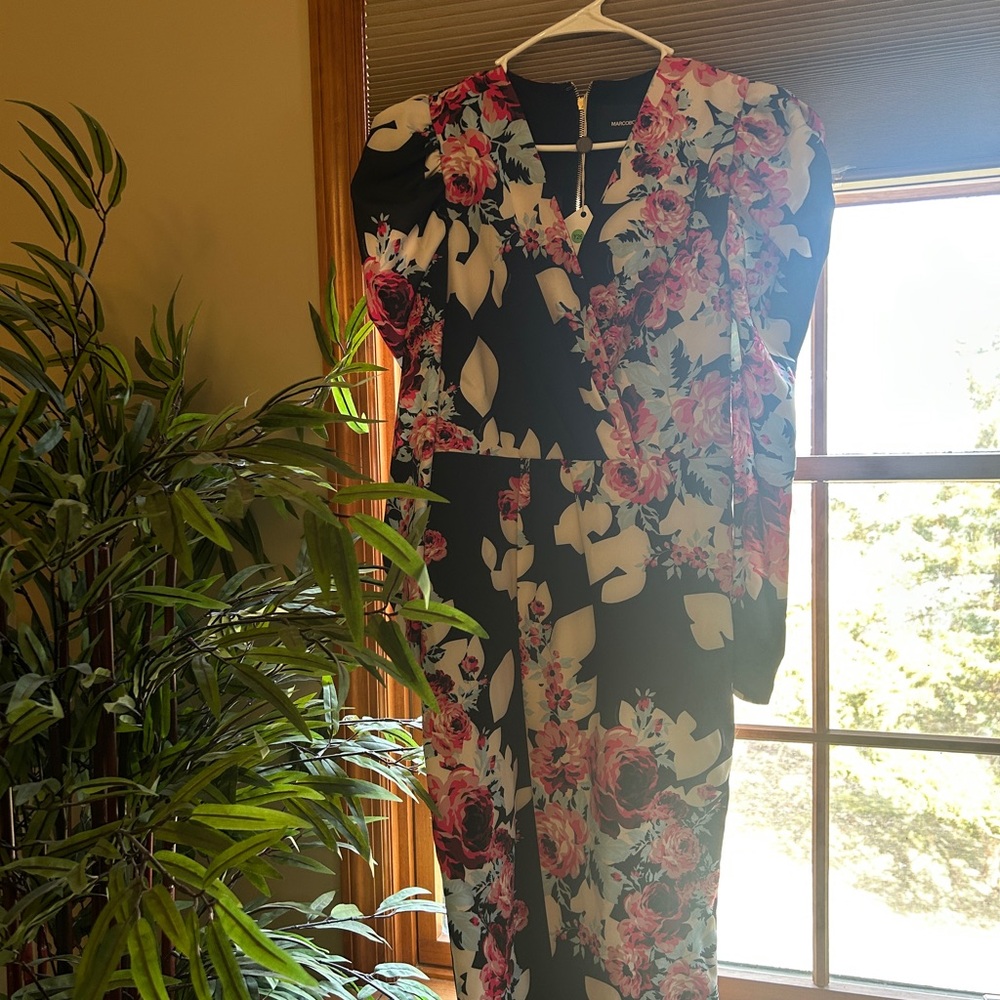 Beautiful Marcobologna floral midi dress new w tags